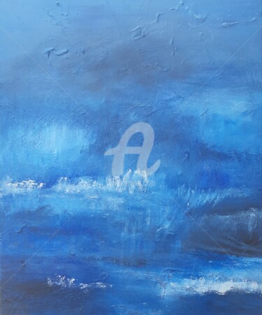 ENTRE CIEL ET L'EAU Peinture intitulée "ENTRE CIEL ET L'EAU" par Danièle Mercier-Lutz, Œuvre d'art originale, Acrylique Monté sur Châssis en bois