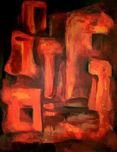 Painting titled "untitled" by Aziz Abu Ghazaleh, Original Artwork, Acrylic