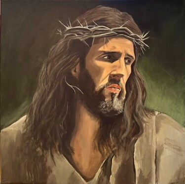 Painting titled "La solitude du sauv…" by Evan Benito, Original Artwork, Acrylic Mounted on Wood Stretcher frame