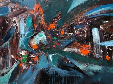 Painting titled "Into the midnight s…" by Tung Duc Pham, Original Artwork, Acrylic