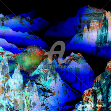 Digital Arts titled "Stalagmites" by Samiha El Harchi (Sam), Original Artwork, AI generated image