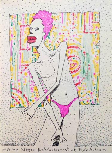 Рисунок под названием "Exhibitionist" - Milto Sideris, Подлинное произведение искусства, Маркер