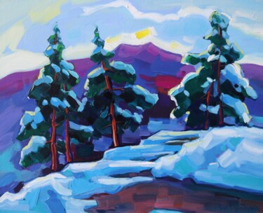 Картина под названием "Winter landscape _4" - Tigran Avetyan, Подлинное произведение искусства, Масло