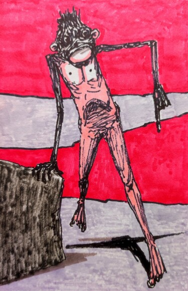 Tekening getiteld "Fantastic Pink Emot…" door Milto Sideris, Origineel Kunstwerk, Marker