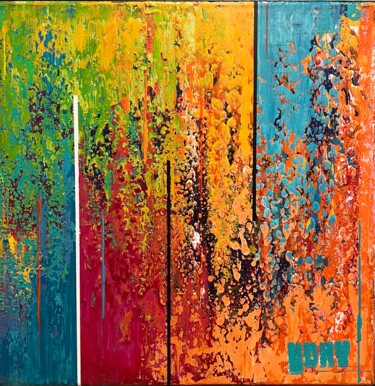 Schilderij getiteld "Field of Noise /Min…" door Uday Mastenbroek, Origineel Kunstwerk, Acryl