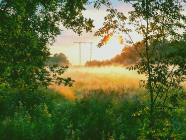 Фотография под названием "Misty sunrise over…" - Sergei Gundorov, Подлинное произведение искусства, Цифровая живопись