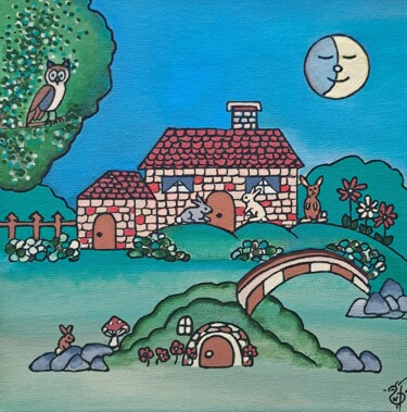 Peinture intitulée "Crépuscule 2" par Nadège Dubreuil, Œuvre d'art originale, Acrylique