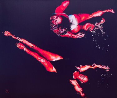 Peinture intitulée "Bassin la douceur" par Aurore Labre, Œuvre d'art originale, Acrylique Monté sur Châssis en bois
