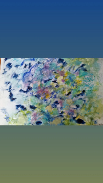 Peinture intitulée "Vol d'oiseaux" par Dominique Bertrand, Œuvre d'art originale, Acrylique Monté sur Châssis en bois