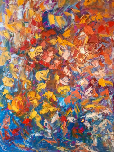 Peinture intitulée "Houx pique Terre d'…" par Sandra Land, Œuvre d'art originale, Huile
