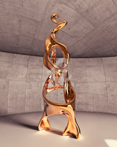 Sculpture titled "Ebb and Flow#7（Larg…" by Daniel Kei Wo, Original Artwork, Stainless Steel