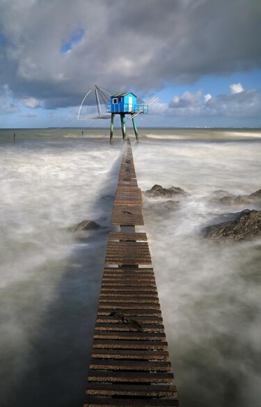 Photographie intitulée "De bleu, le chemin.…" par Christian Thibaud, Œuvre d'art originale, Photographie numérique Monté sur…