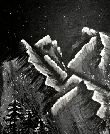 绘画 标题为“Mountains” 由Natalia Aleshina, 原创艺术品, 丙烯 安装在artwork_cat.上
