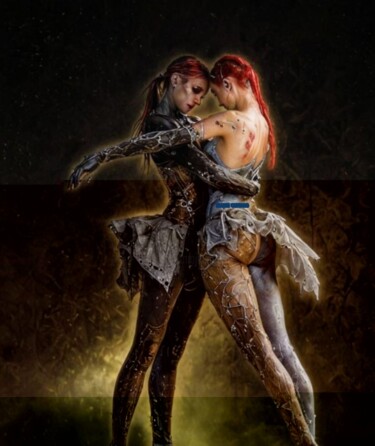 Photography titled "DANSE SUR SCULPTURE" by Marie, Original Artwork, Manipulated Photography