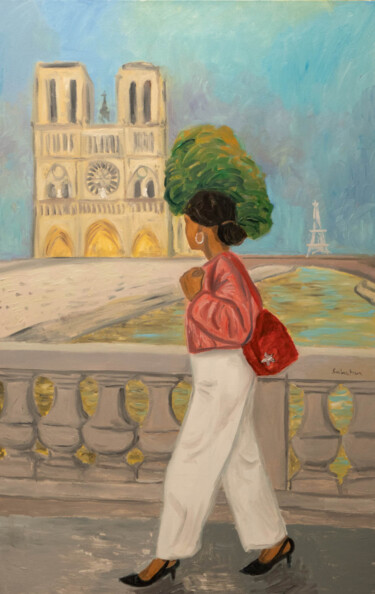 Peinture intitulée "Notre Dame de Paris" par Sebastian Henao, Œuvre d'art originale, Huile