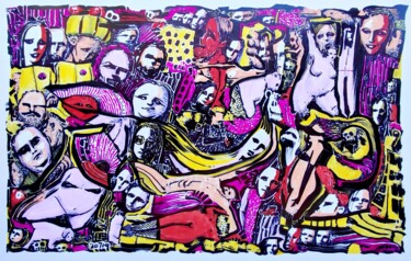 Dessin intitulée "Before they were di…" par Milto Sideris, Œuvre d'art originale, Marqueur