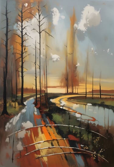数字艺术 标题为“::: Landscape #14 :…” 由Kyozai, 原创艺术品, AI生成的图像