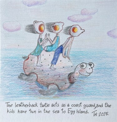 Egg kids have fun on the sea