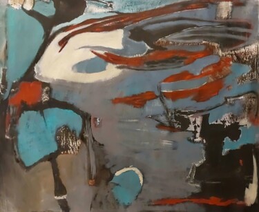 Le temps Peinture intitulée "Le temps" par Monique Morellec, Œuvre d'art originale, Acrylique