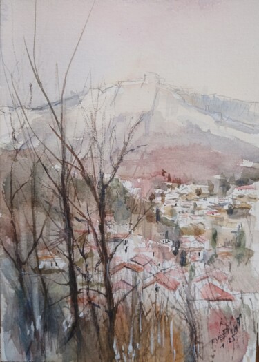 Peinture intitulée "Vialas" par Eve Elikoff, Œuvre d'art originale, Aquarelle