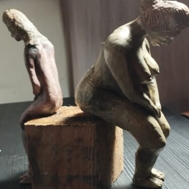 Sculptuur getiteld "Disagio" door Gloria Immi, Origineel Kunstwerk, Klei