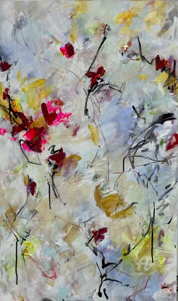 Painting titled "I wish you were here" by Viktoria Ganhao, Original Artwork, Acrylic Mounted on Wood Stretcher frame