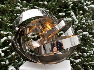 Sculpture titled "Garten und Licht" by Peter Kroh, Original Artwork, Stainless Steel