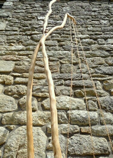 Sculptuur getiteld "Sans Titre" door Frédéric Carnal, Origineel Kunstwerk, Hout
