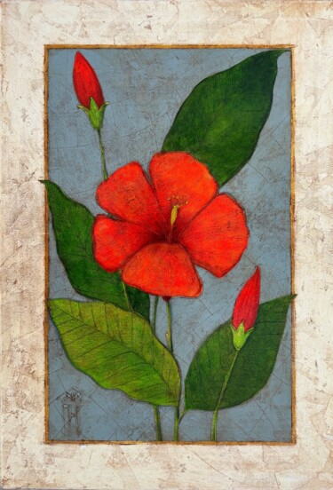 "Hibiscus" başlıklı Tablo Vyacheslav Gayun tarafından, Orijinal sanat, Petrol