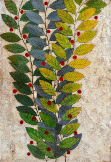 Peinture intitulée "Branches" par Vyacheslav Gayun, Œuvre d'art originale, Huile