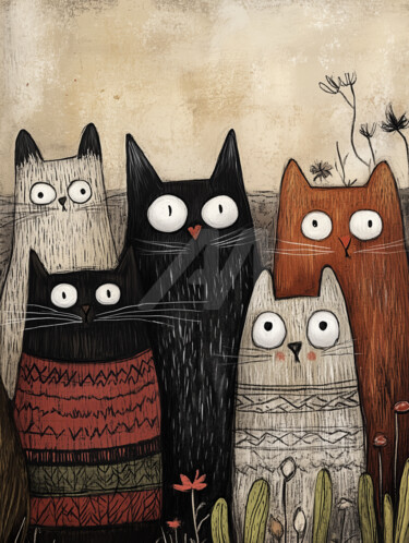 "Sweater Society 1/1…" başlıklı Dijital Sanat Piotr Pietruszewski tarafından, Orijinal sanat, AI tarafından oluşturulan görü…