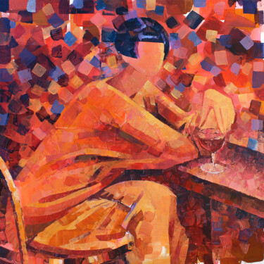 Peinture intitulée "L'heure du drink -…" par Lucie Gonella, Œuvre d'art originale, Acrylique Monté sur Châssis en bois