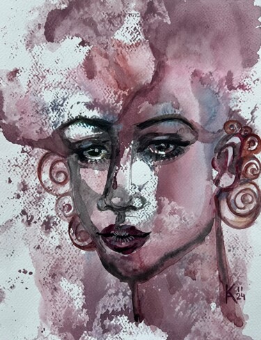 Still waiting for happiness 绘画 标题为“Still waiting for h…” 由Katerina Anchugova, 原创艺术品, 水彩