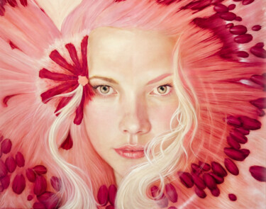Malerei mit dem Titel "MyPerfectFlower" von Carles Sanz, Original-Kunstwerk, Öl
