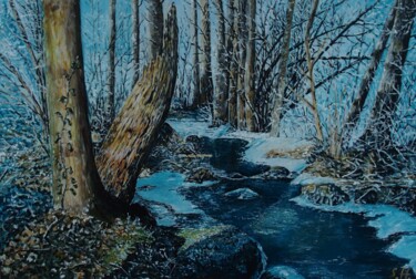 "Winterstimmung" başlıklı Tablo Siegfried Huber tarafından, Orijinal sanat, Akrilik Ahşap Sedye çerçevesi üzerine monte edil…