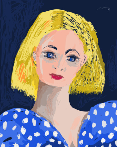Digital Arts titled "Portrait Vector N2" by Marco Victorino, Original Artwork, Digital Painting