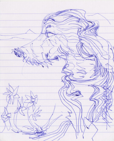 Disegno intitolato "LES PRINCES" da Frédéric Avez, Opera d'arte originale, Biro