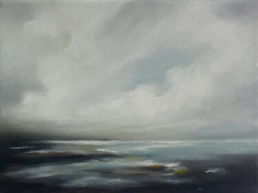 Seascape Study 10 Painting titled "Seascape Study 10" by Mullo, Original Artwork, Oil Mounted on Wood Stretcher frame