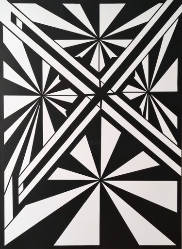 Painting titled "Echos" by Mahrk Gotié, Original Artwork, Acrylic Mounted on Wood Stretcher frame
