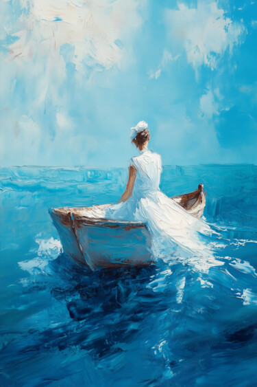 Текстурная картина маслом "В объятиях волн" Peinture intitulée "Текстурная картина…" par Anna S., Œuvre d'art originale, Huile