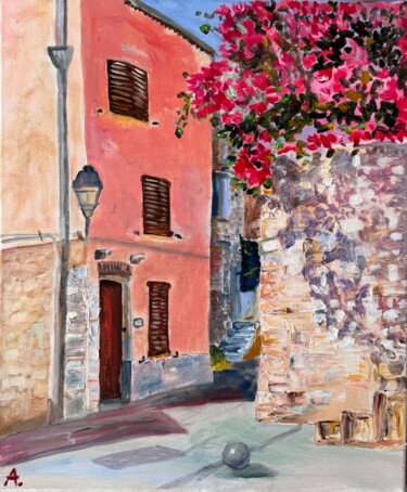Peinture intitulée "Antibes" par Anna Arkhypenko, Œuvre d'art originale, Huile