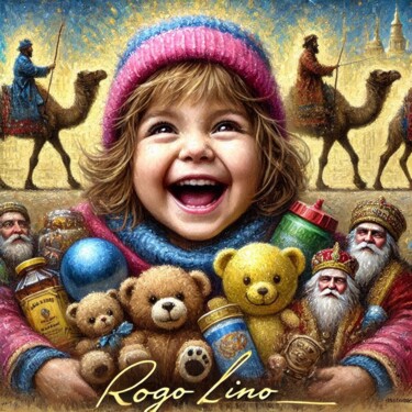 数字艺术 标题为“Reyes Magos 2” 由Rogo Lino, 原创艺术品, AI生成的图像