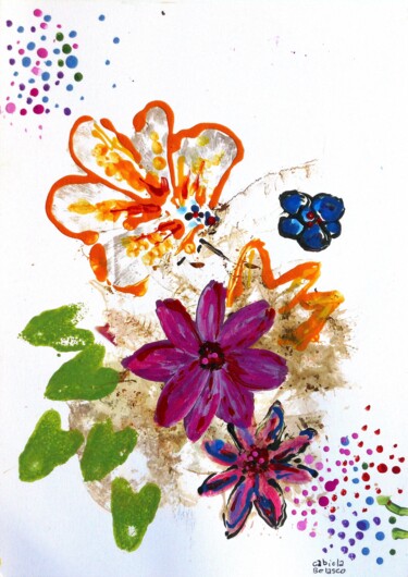 Painting titled "Flowers 003" by Pedro Gabiola Belasco, Original Artwork, Acrylic