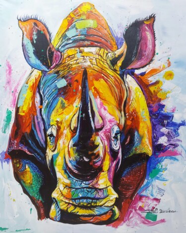 Painting titled "Forged By Heart 3" by Jonathan Leo Kibiki, Original Artwork, Acrylic
