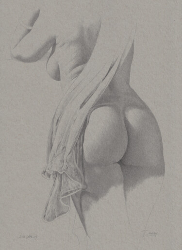 Zeichnungen mit dem Titel ""ANr.22 (21:24)"" von Walter Roos, Original-Kunstwerk, Bleistift