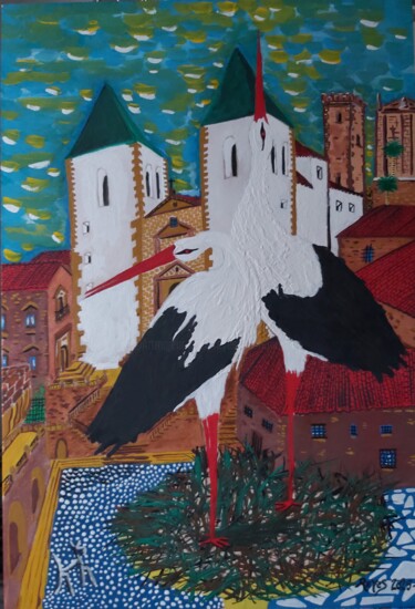 Pintura titulada "2025-2" por Reyes Solis Fernandez, Obra de arte original, Gouache