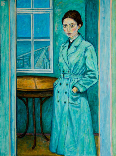 Painting titled "Return to the North" by Alexander Galyatsky, Original Artwork, Oil Mounted on Wood Stretcher frame