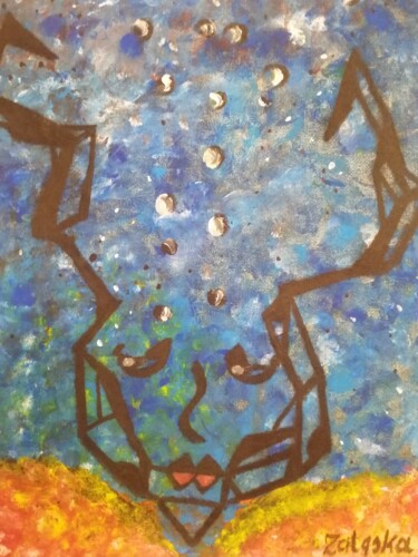 Pittura intitolato "Olśnienie" da Barbara Zaleska, Opera d'arte originale, Acrilico Montato su Telaio per barella in legno