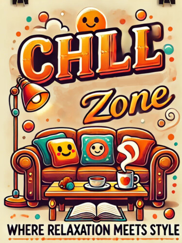 数字艺术 标题为“Chill Zone” 由Jérôme De Smet, 原创艺术品, 2D数字工作