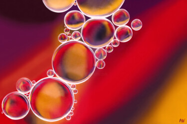 Photography titled "Oily Bubbles #18" by Mickaël Weber, Original Artwork, Digital Photography